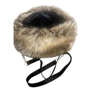 Vintage Faux Fur Crossbody Bag Brown Winter Fluffy Handbag